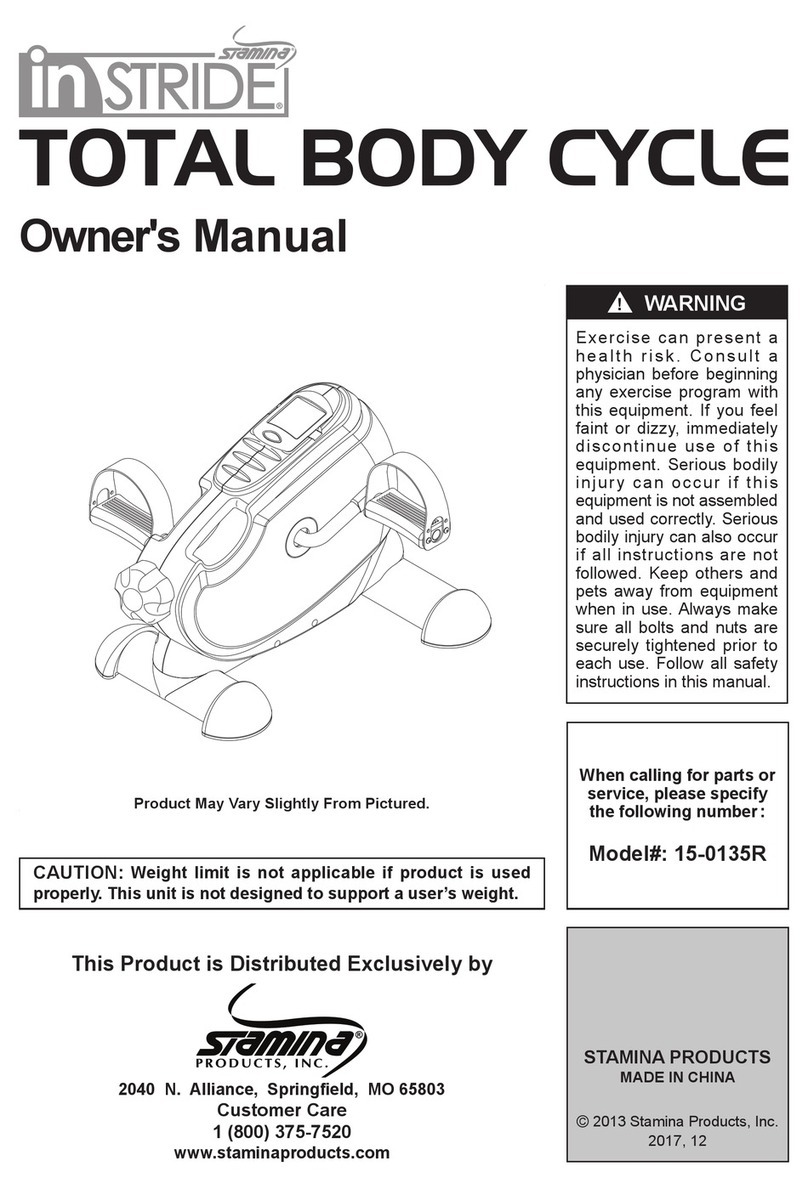 Stamina in STRIDE TOTAL BODY CYCLE User manual
