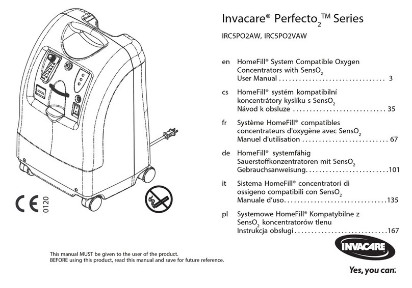 Invacare Perfecto2 HomeFill IRC5PO2AW User manual