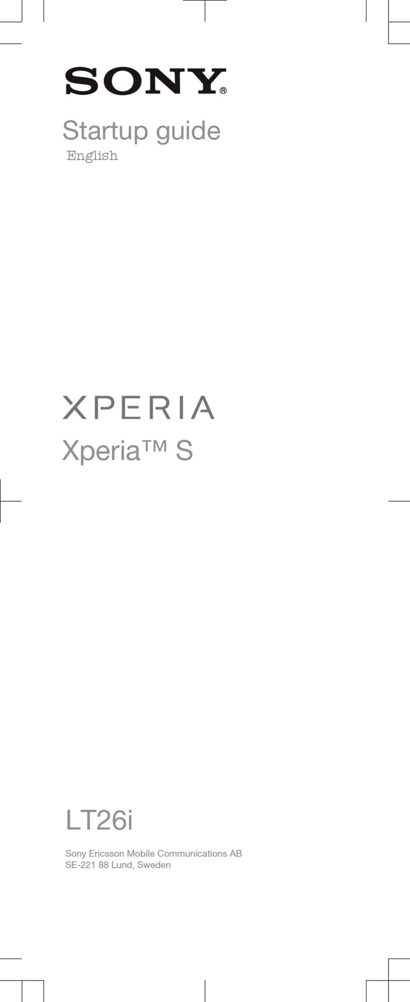 Sony Xperia S LT26i User guide