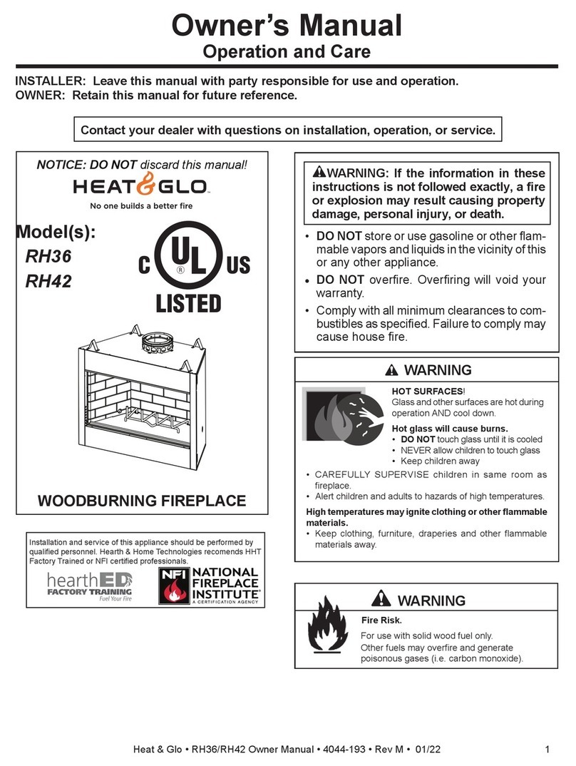 Hearth & Home Heat & Glo RH36 User manual