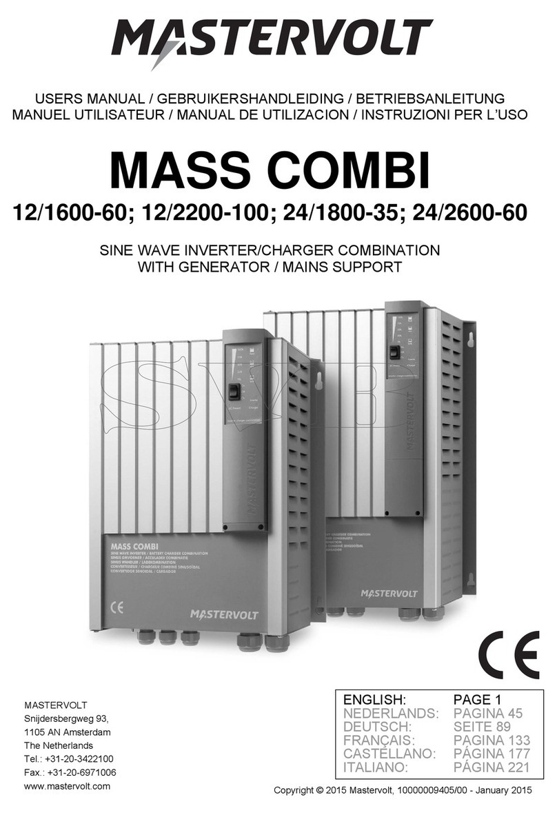 Mastervolt MASS COMBI 12/1600-60 User manual