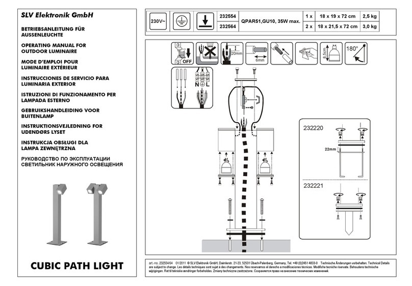 SLV Elektronik CUBIC PATH LIGHT 232554 operating manual
