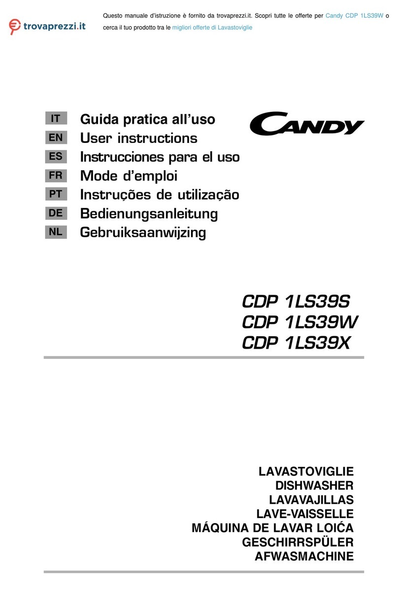 Candy CDP 1LS39S User manual Candy CDP 1LS39S User manual