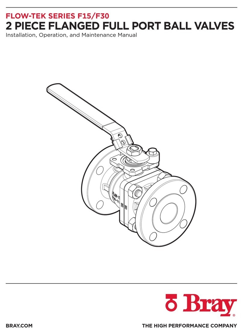 Bray FlowTek F30 Series Installation, operation and maintenance manual