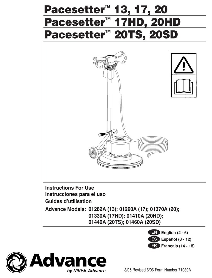 Nilfisk-Advance Advance Pacesetter 13 User manual