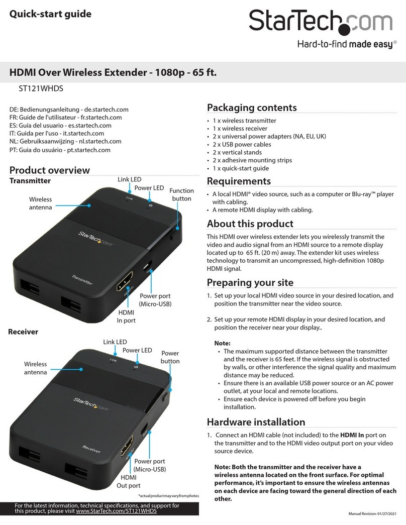 StarTech.com ST121WHDS User manual