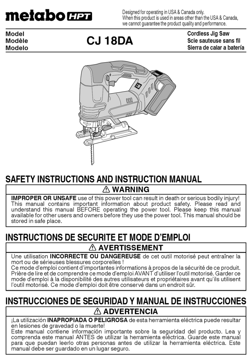 Metabo HPT CJ 18DA User manual