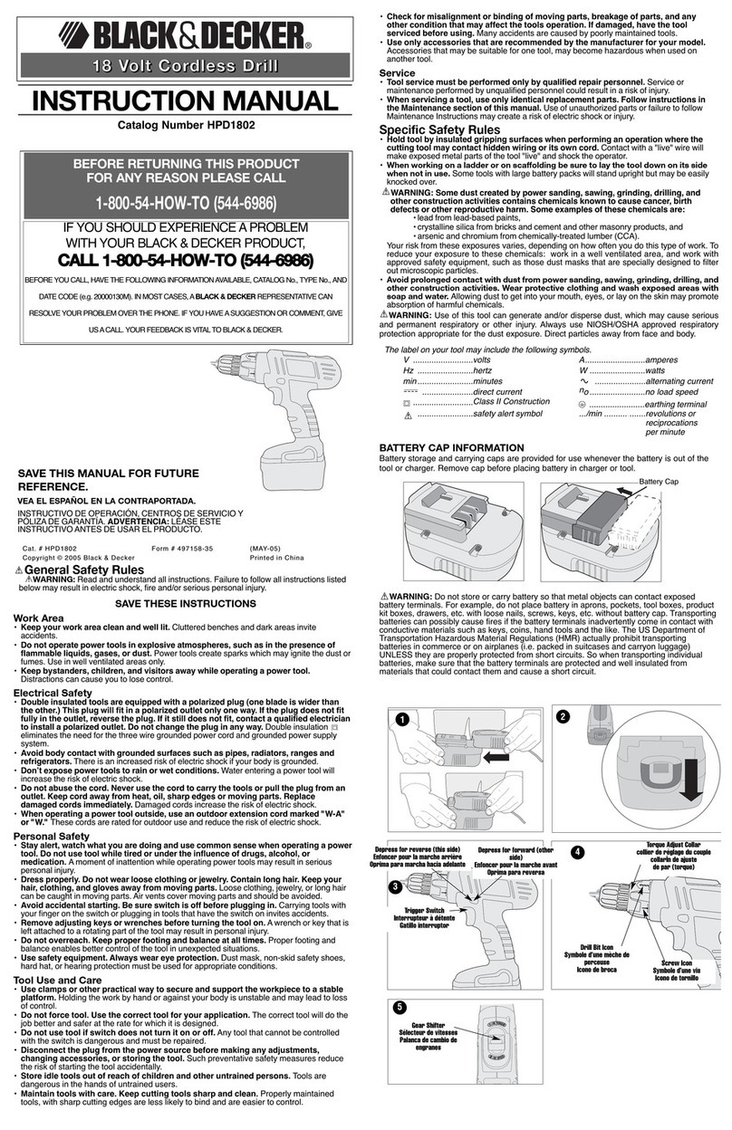 Black & Decker HPD1802 instruction manual