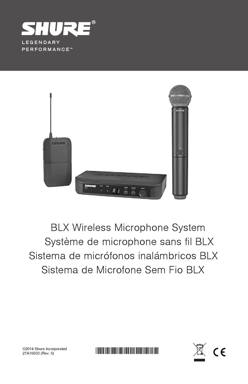Shure BLX14E T11 User manual