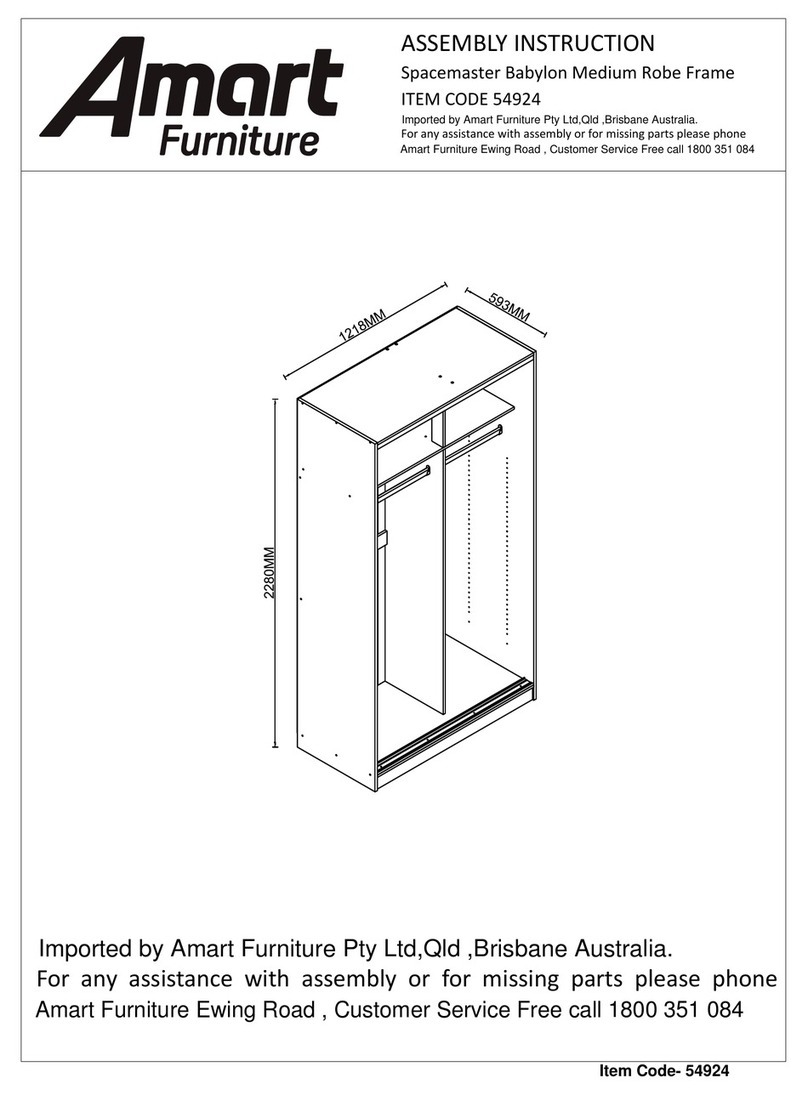 Amart Furniture Spacemaster Babylon 54924 Assembly instruction