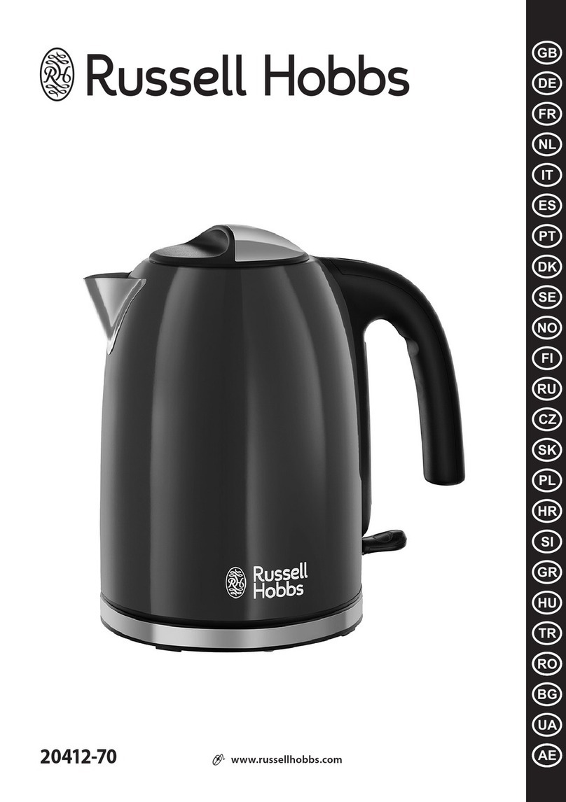 Russell Hobbs Colours Plus+ Flame Red 20412-70 User manual