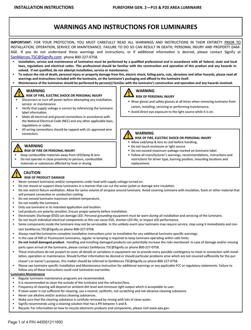 Gardco P15C Series installation instructions