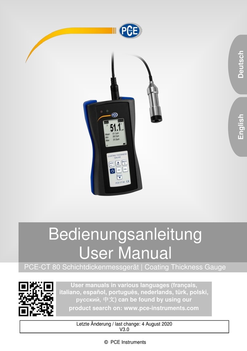 PCE Instruments PCE-CT 80-FN2D5 User manual PCE Instruments PCE-CT 80-FN2D5 User manual