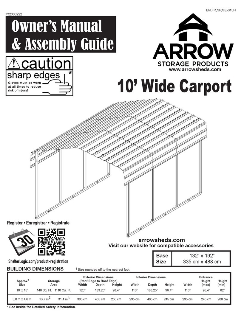 Arrow Storage Products CPHC102909 Owner's manual & assembly guide