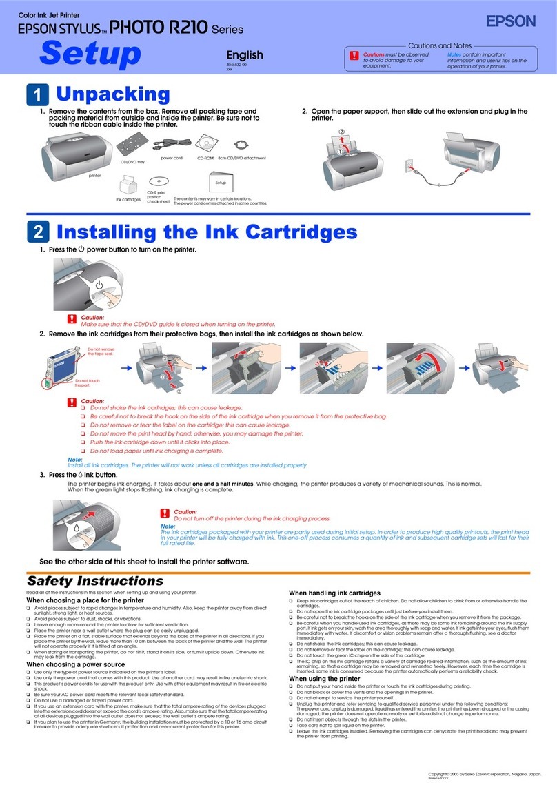 Epson Stylus STYLUS PHOTO R210 Series Manual
