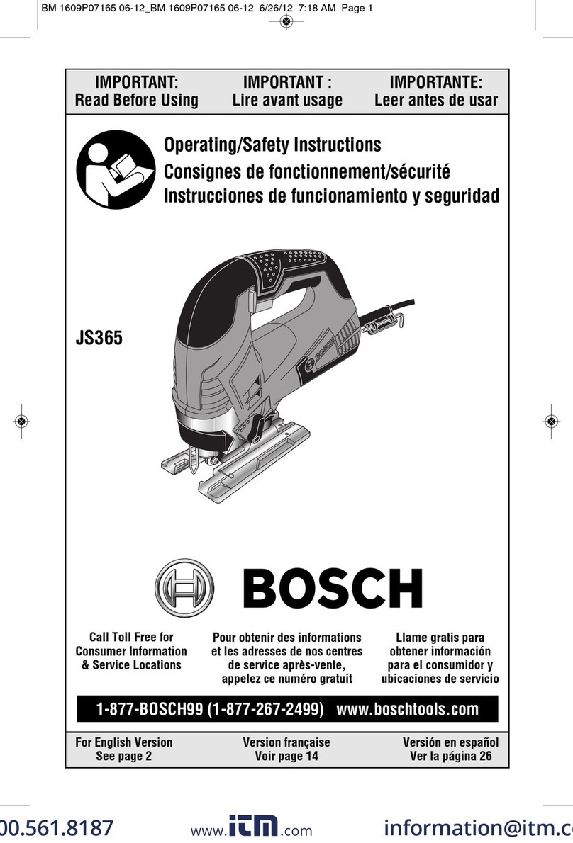 Bosch JS365 Assembly instructions