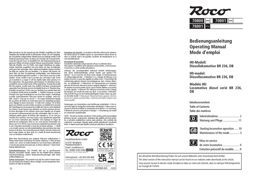 roco BR 236 DB User manual