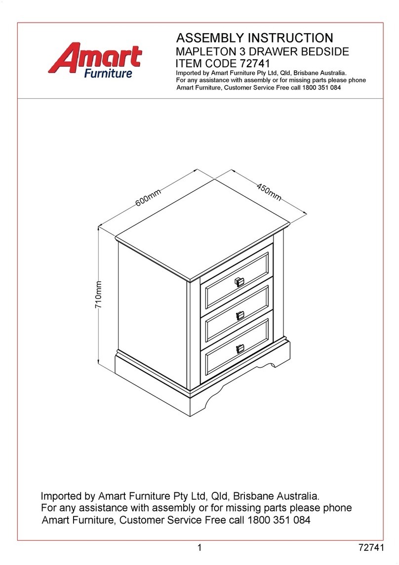 Amart Furniture MAPLETON 72741 Assembly instruction
