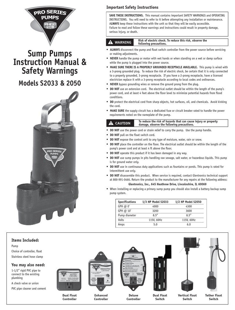 PHCC S2033 Instruction manual & safety warnings