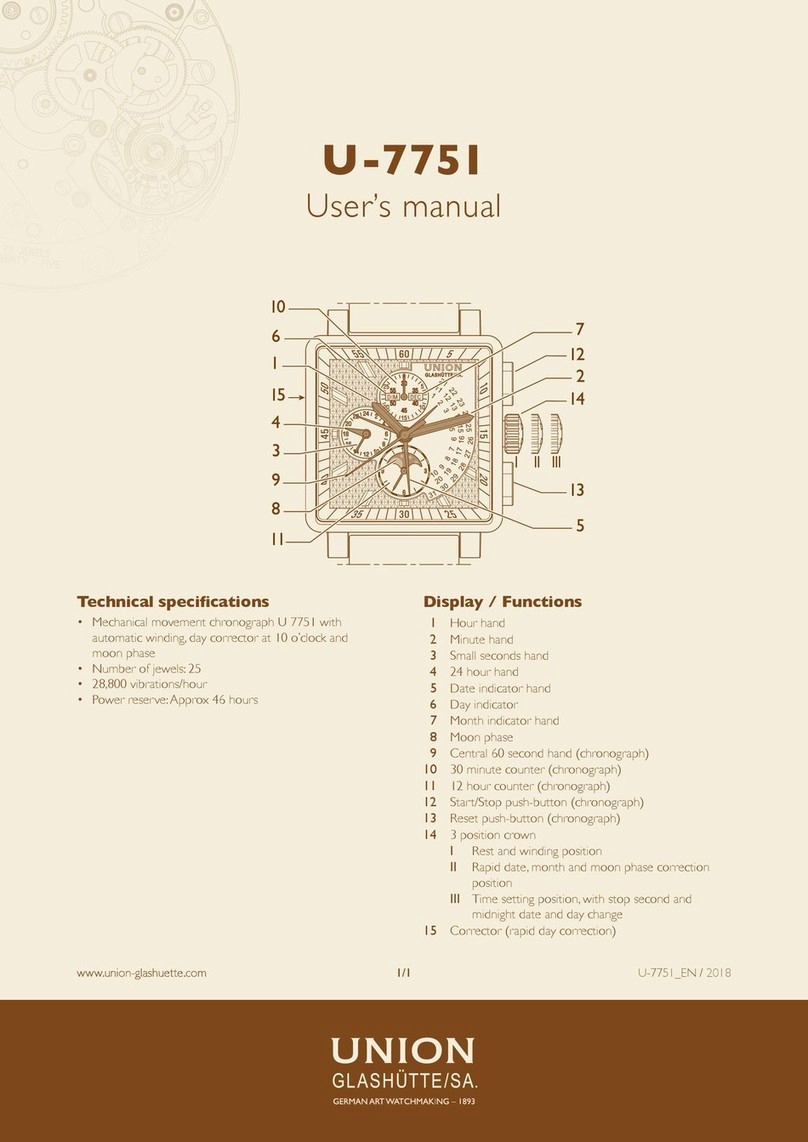UNION GLASHÜTTE/SA U-7751 user manual