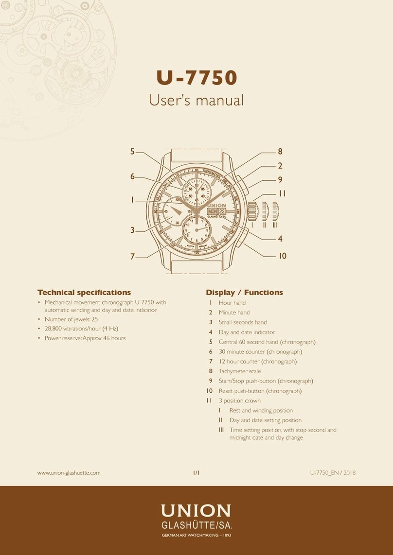 UNION GLASHÜTTE/SA U-7750 user manual
