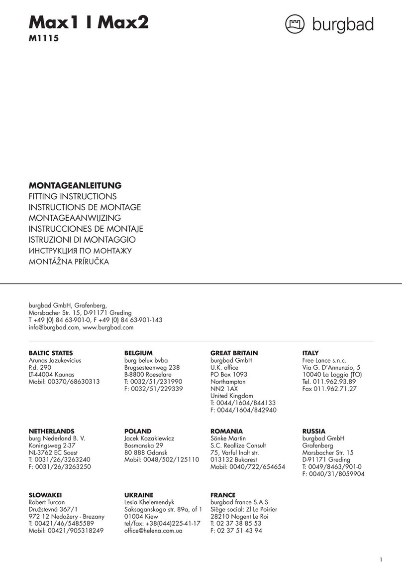 burgbad Max1 User manual