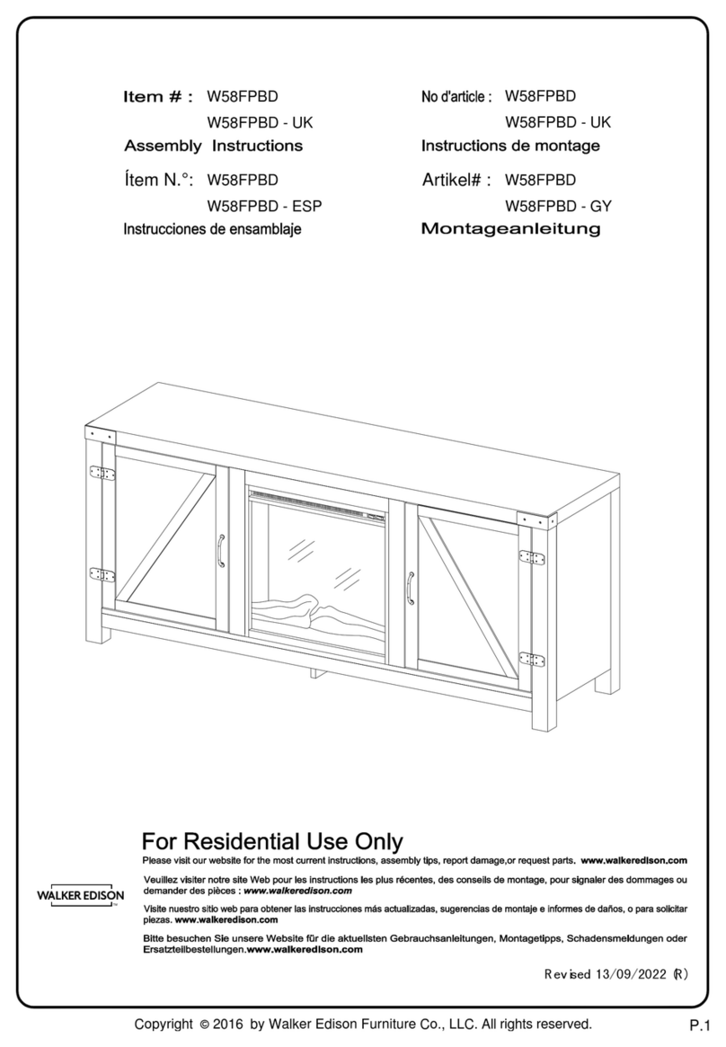 Walker Edison W58FPBD-UK User manual