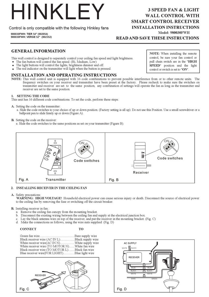 Hinkley 980030FWH User manual
