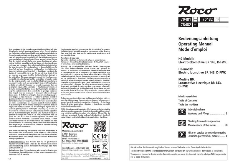 roco 70481 User manual
