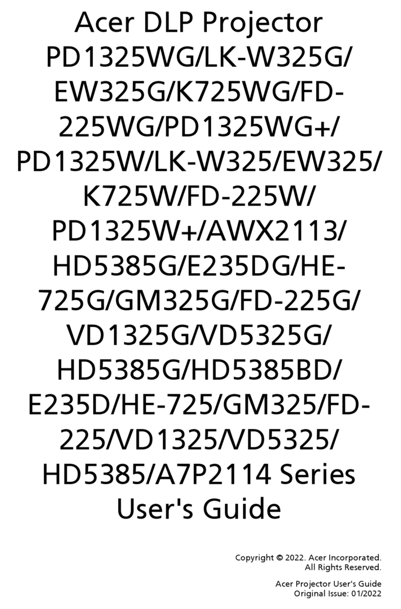 Acer PD1325WG Series User manual