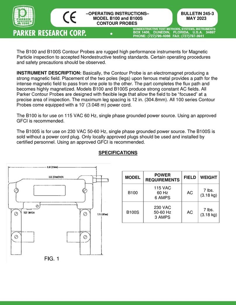 Parker Research Corp B100 User manual