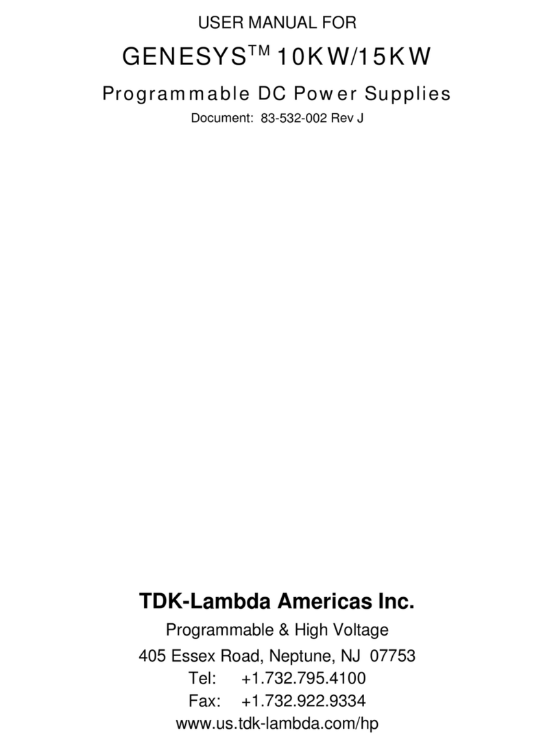TDK-Lambda GENESYS 15KW User manual