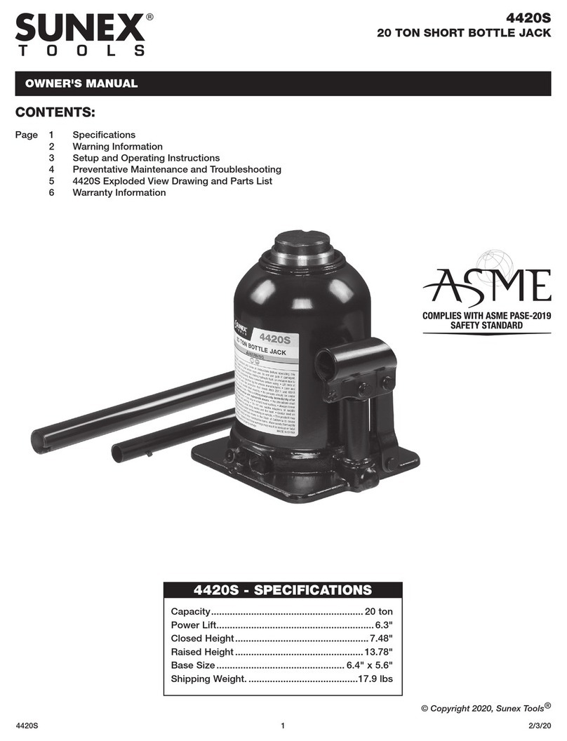 Sunex Tools 4420S User manual