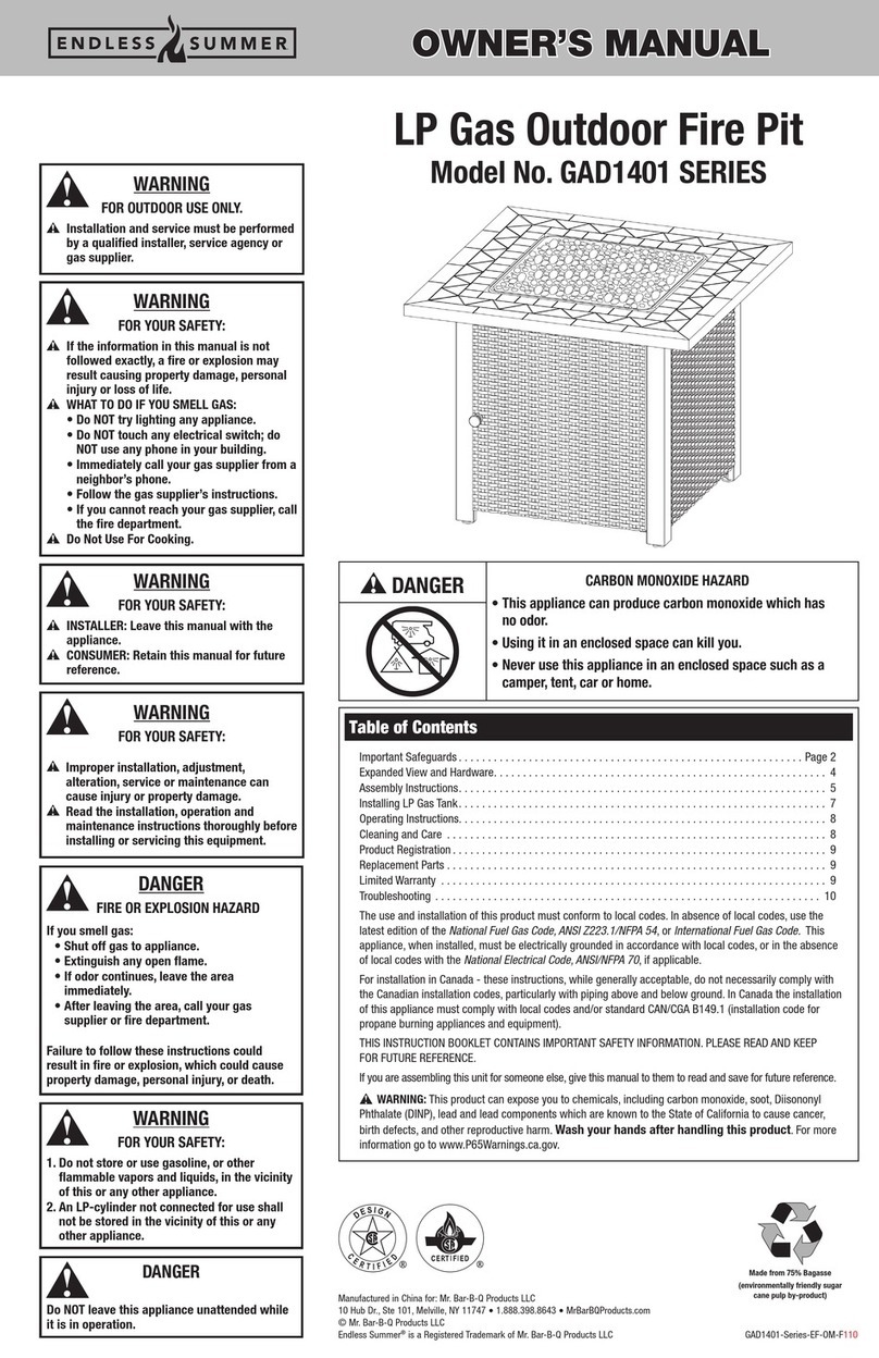 Endless Summer GAD1401 Series User manual