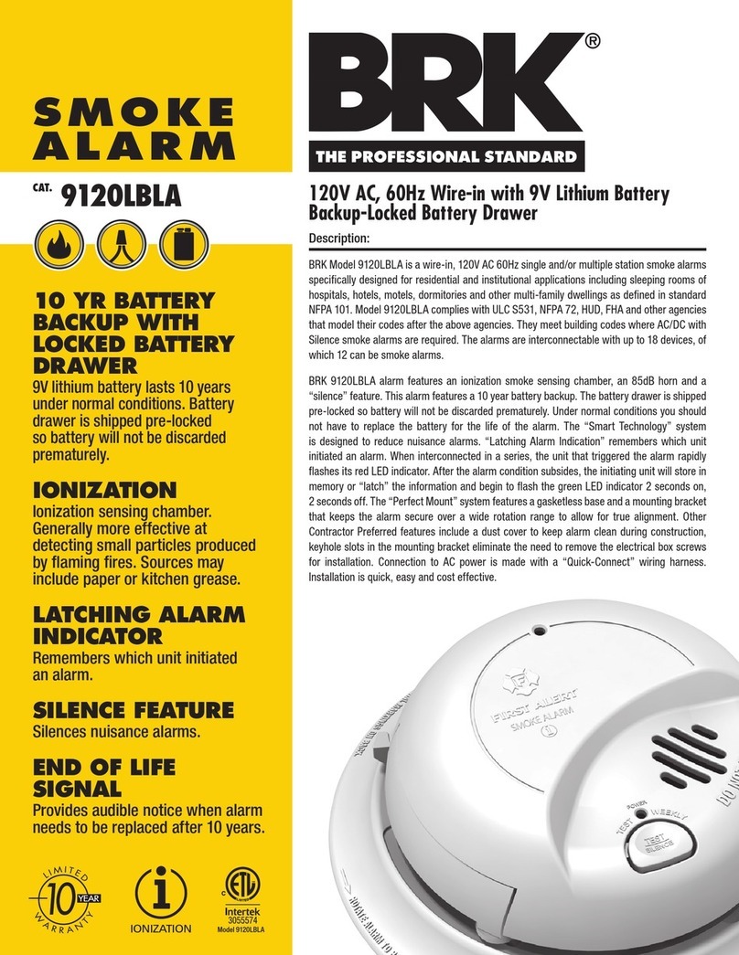 BRK electronic 9120LBLA User manual