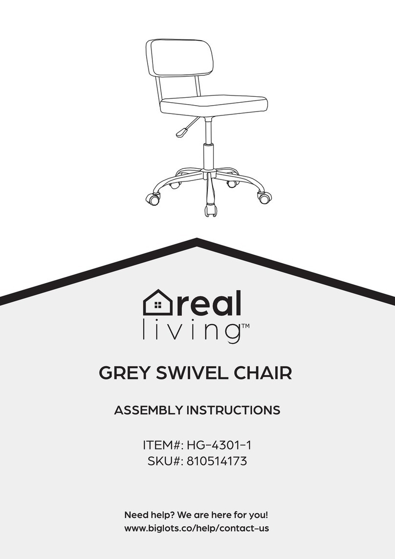 real living GREY SWIVEL CHAIR HG-4301-1 Assembly instructions real living GREY SWIVEL CHAIR HG-4301-1 Assembly instructions