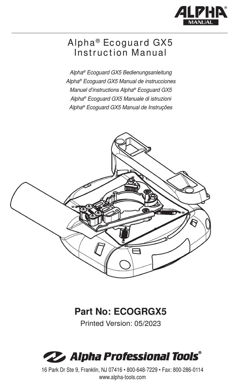 Alpha Ecoguard GX5 instruction manual