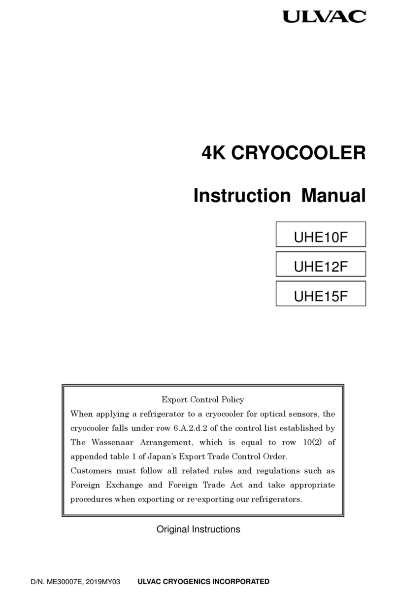 Ulvac UHE10F instruction manual