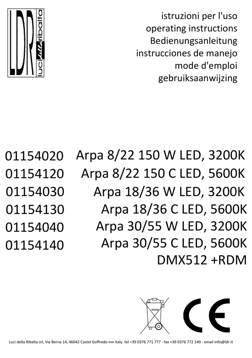 LDR Arpa 8/22 150 W LED, 3200K User manual