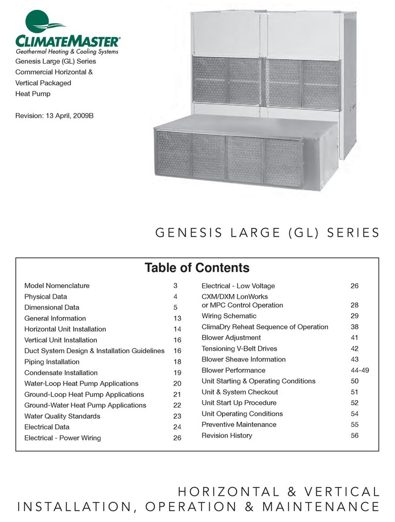ClimateMaster GENESIS LARGE Series manual