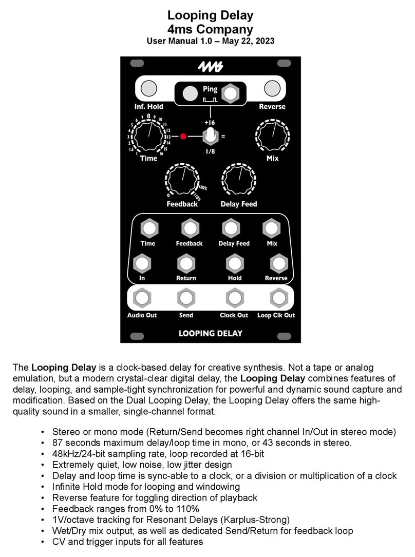 4ms Company Dual Looping Delay User manual