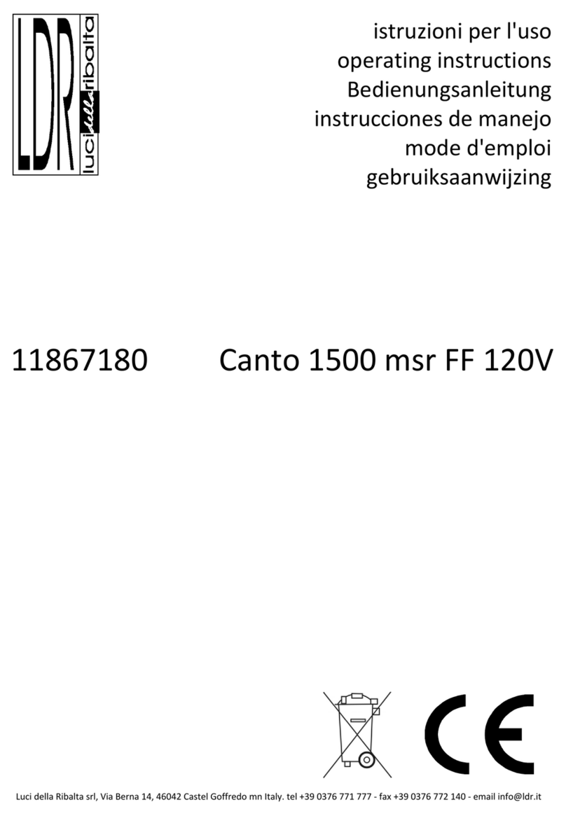 LDR Canto 1500 msr FF 120V operating instructions LDR Canto 1500 msr FF 120V operating instructions