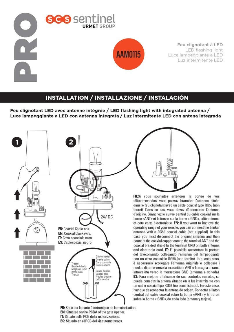 urmet domus scs sentinel PRO AAM0115 Installation