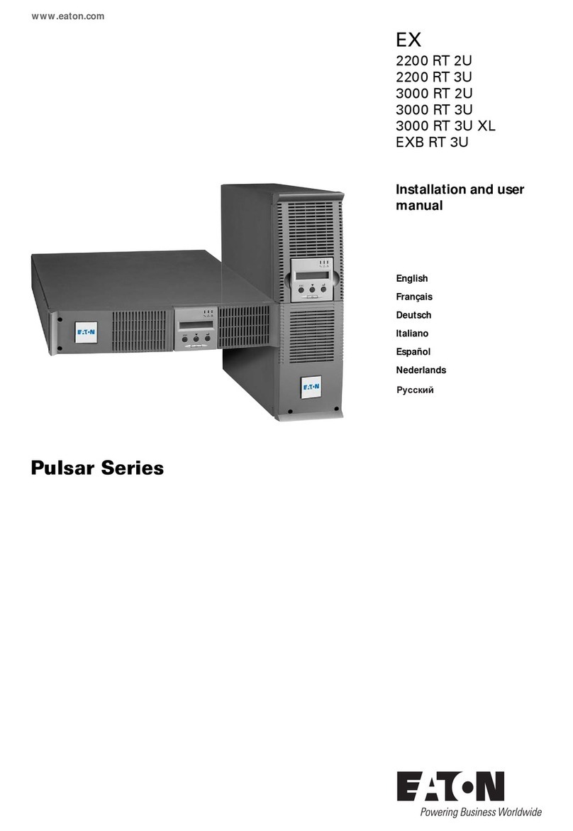 Eaton EX 2200 RT 3U Installation and user manual