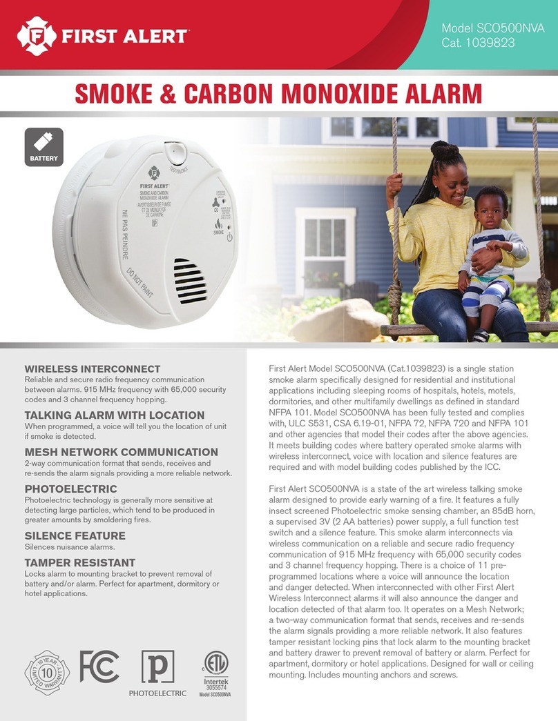 First Alert SCO500NVA User manual