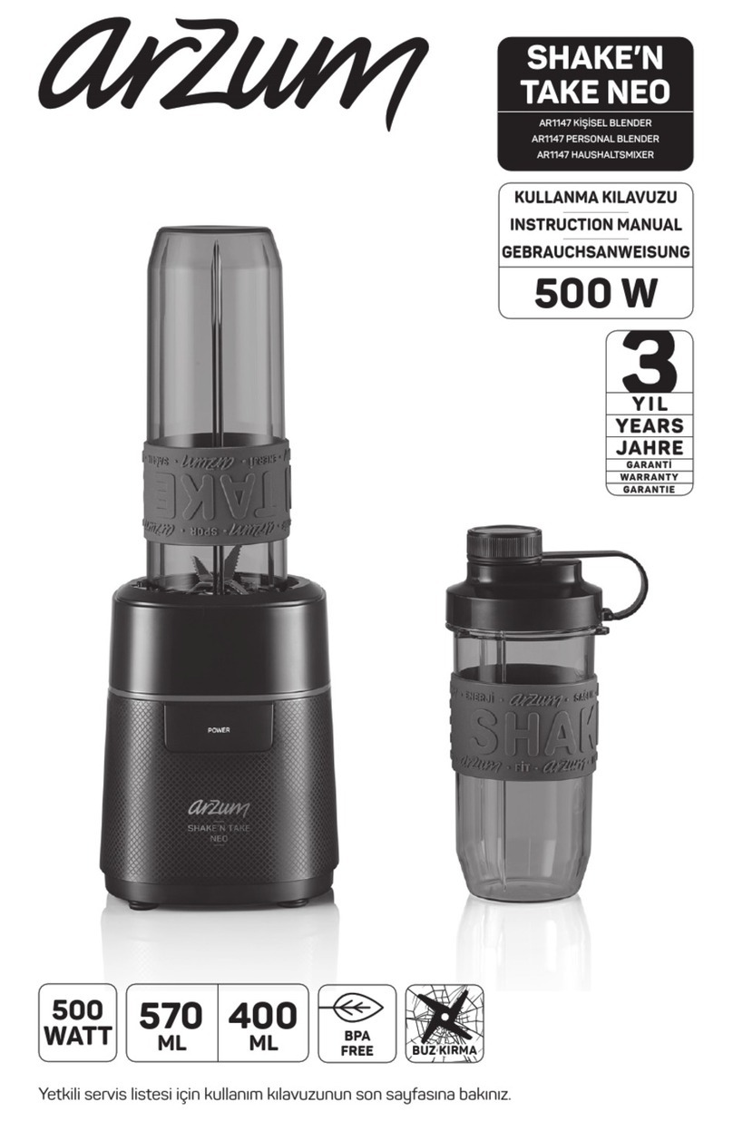 Arzum SHAKE'N TAKE NEO AR1147 User manual