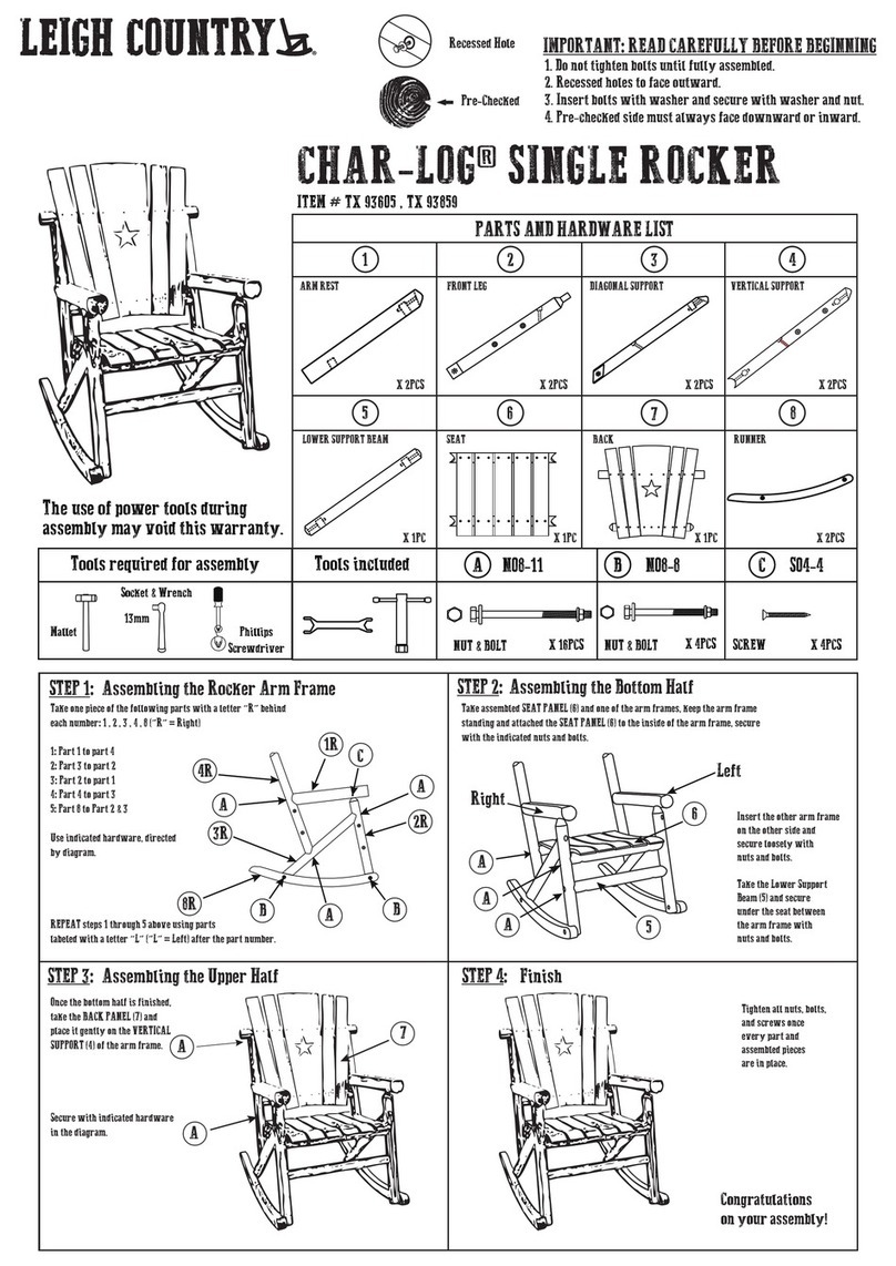 Leigh Country CHAR-LOG TX 93859 User manual Leigh Country CHAR-LOG TX 93859 User manual