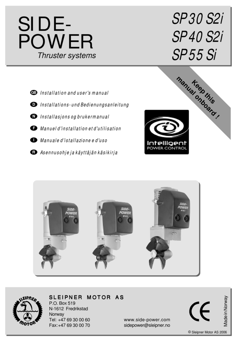 SLEIPNER MOTOR AS Side-power SP 30 S2i Installation and user manual