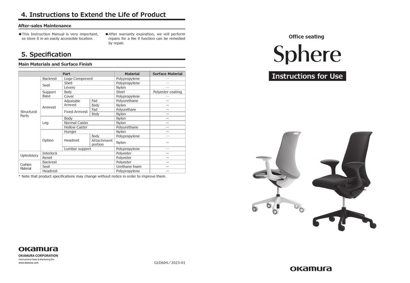 Okamura Sphere Instructions for use