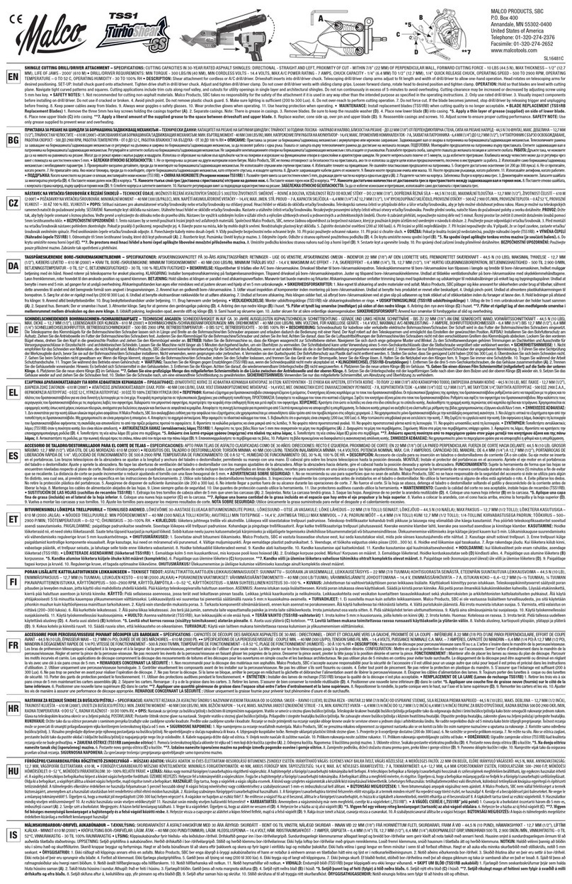 Malco TurboShear SS User manual